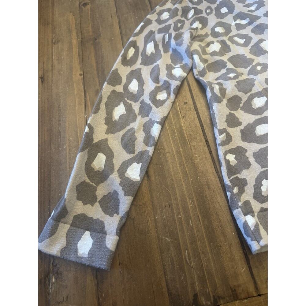 Boden Tan Brown Cream Animal Print Button Front Cardigan Sweater Size 6 Edgy - Picture 13 of 14